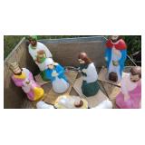 Blow mold nativity set