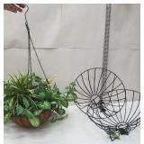 3 wire plant holders with fake plant