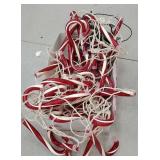 Box of vintage outdoor candy cane lights