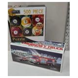 Hess emergency truck and billiards puzzle