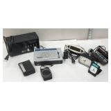 Box of Sony & radio shack radios and alarm clocks