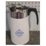 Very clean Pyrex coffee percolator with the guts