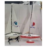 2  sail boats
