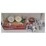 Wooden Coca-Cola crate full of Coca-Cola items