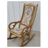 Tapestry covered lincoln-style rocker