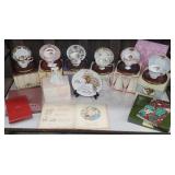 Cart 20 - bottom row - Avon cups and saucers,