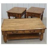 3 pc coffee table/end table set