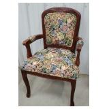Tapestry covered armchair