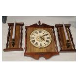 Pair of wall sconces and wall clock