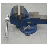 Blue bench vise