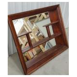 mahogany Shadow box mirror shelf