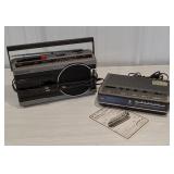 Retro Emerson AM FM radio cassette player and GE