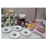 Large box of collectibles including Thai beanies,