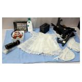 Box of miscellaneous including brownie camera,