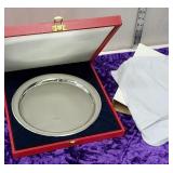 Cartier pewter tray with original box and case