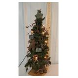 Light up Christmas tree with cookie cutter and