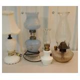 4 lamps including bracket oil lamp 
- The blue