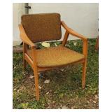 Mid century upholstered arm chair