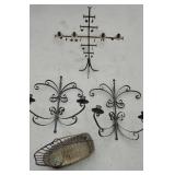 Pair of wall sconce candle holders, cute little