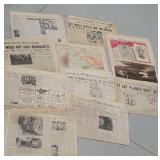 Group of newspapers from the 1940s from mostly