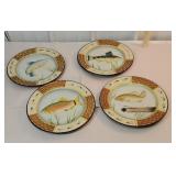 Set of 4 fish plates