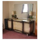 neat 3pc retro bedroom set metal legs