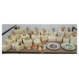 Large group of cherished teddies and 2 collector