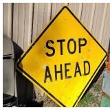 Stop ahead sign
