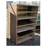 Brown industrial shelf