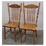 2 spindle back chairs