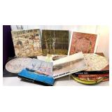 Huge pile of vintage puzzles