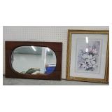 Mirror and floral print