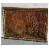 Large falls scene print - beautiful frame