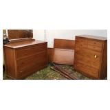 3pc bedroom set highboy, 3 drawer dresser with