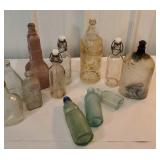 Box of very old bottles