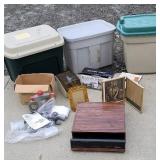 3 tubs with steam shot, handy grip, disk file,