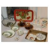 Box of misc China - includes pig pitcher,