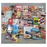 Box of nice cookbooks including the taste of