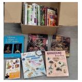 Box of books, Antique reference, garden, cooking,