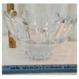 Very heavy beautiful glass bowl with ground