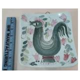 Arabia Finland chicken wall hanging plate
