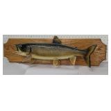 Fish on oak board