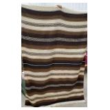 Brown and white southwest throw