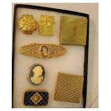 Group of ladies compacts and pill boxes