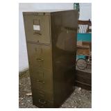 4 drawer Remington metal file cabinet w/key