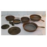 Group of cast iron cookware