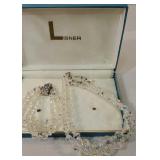 Glass necklace with matching bracelet