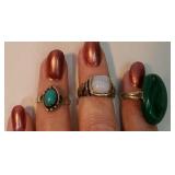 3 sterling silver rings