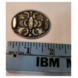 Pretty silver with abalone brooch - signed Alpaca