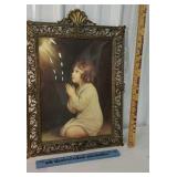 Bowed glass brass frame print - made in Italy